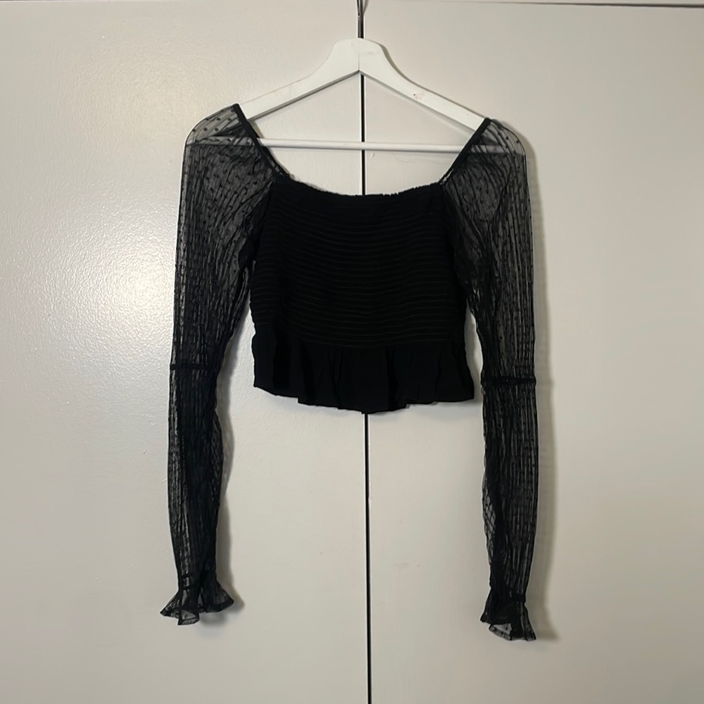 Black Mesh Top
